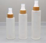 100ml Frosted Glass Bottle with Bamboo Pump Cosmetic Toner Container Skin care