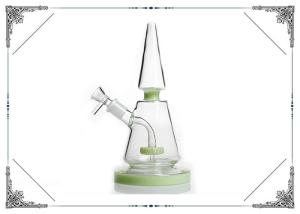 China Mini Rock Glass Bongs Green Clear Color Showerhead Percolator Hookah Bongs factory