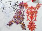 Hot Fix Embroidery Lace Applique with Sequin in Different Color