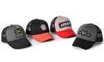 Plastic Button Sponge Trucker Caps Curved Brim High Quality Logo Polyester Caps