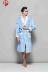 Couple Winter Sexy Soft Pink Blue Flannel Soft Bathrobe Plush Long Nightgown