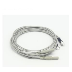 China Pure Silver Electrode EEG Cable Medical Accessories With DIN1.5 Socket Cup factory