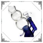 Blue Gun Glass Water Bubbler 9 Inches Glass Water Pipes For Smoking Hookah