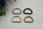 Supply all kinds of handbag metal open d ring,light gold wire iron metal d ring