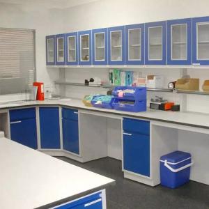 China Full Steel Chemistry Lab Working Table Biotechnology Lab Wall Benche With Sink factory
