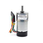 High Torque Eccentric Shaft Gear Motor 1600rpm 37mm Hall Encoder Cap Protective