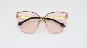 China Oversized Party Star Eyewear rhinestone decoration One Piece Sunglasses Outdoor 100% UV protection Glasses for Women factory