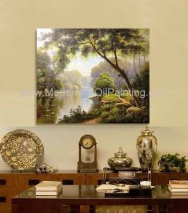 China Canvas Mountain Tree Abstract Landscape Painting Dining Room factory