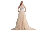 Chiffon Long Convertible Backless Wedding Bridesmaid Dresses Floor Length V Neck