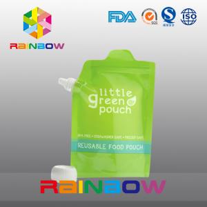 Stand Up Reusable Baby Food Spout Pouch Packaging with Zipper On The Top