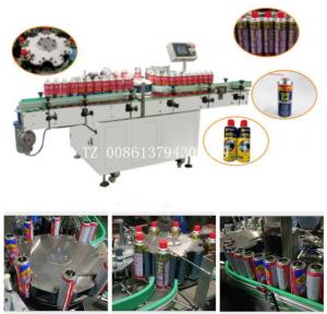 China Aerosol Spray Pipe Automatic Bottle Labeling Machine  LED Touch Screen Control factory