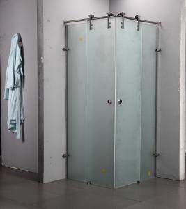 China Indoor Portable Frost Tempered Glass Sliding Door Whole Shower Glass Room OEM factory