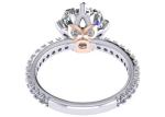 OEM 18k White Gold Diamond Ring , Cushion Cut Engagement Ring 8.13×7.87×5.13mm