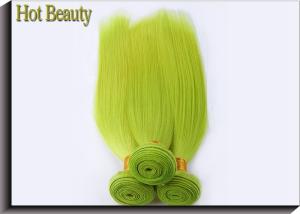 China Fluorescent Green Virgin Human Hair Extensions Full Tightened NO Bad Smell factory