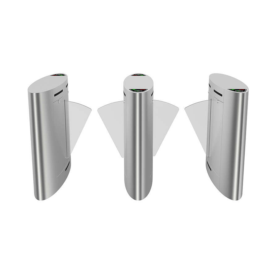 China Low Noise Pedestrian Turnstile Gate Access Control Security Flap Barrier factory
