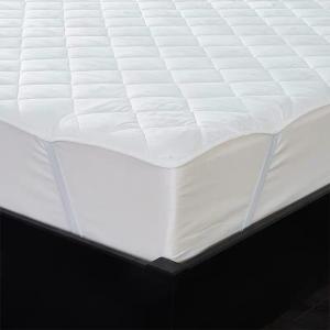 China 120gsm To 1200gsm White Mattress Topper King Cooling Mattress Pad Filled Polyester Mattress Cover factory
