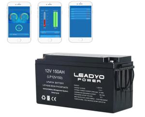 China Rechargeable Lithium ion Marine Battery 12v 150Ah Deep Cycle LiFePO4 Batteries with Bluetooth App factory