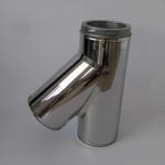 6 Inches Double Wall Stainless Steel Chimney Pipe 135 Degree Tee Including Drain