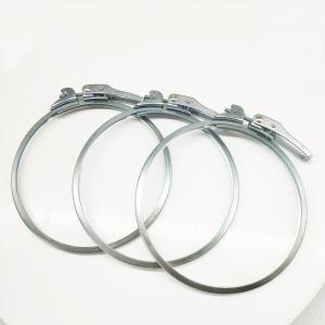China Collection Pipe Hot Dipping Quick Release Duct Clamps Ring Carbon Steel 160mm factory