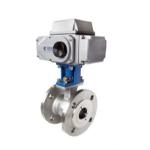 Fluorine Electric Control Ball Valve Carbon Steel Flange Connection
