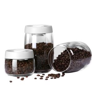 China Hand Pressed Vacuum Borosilicate Glass Storage Jars 585ml factory