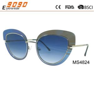 China Newest Style 2018 Fashionable metal Sunglasses with UV 400 Protection Lens factory