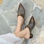 S255 New fashion temperament women's heel shoes wild pointed sexy cool