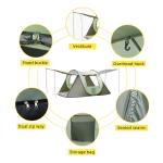 Vestibule Instant Pop Up Camping Tent 8 Person Tent For Camping Mosquito Tent