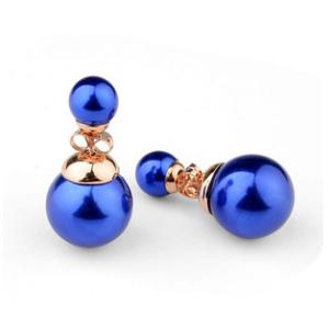 China Italina. Regent Korean fashion jewelry earrings sided pearl sweet wind on sale