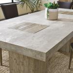 High durable grc cement concrete table with steel wood leg concrete table sets
