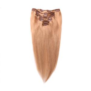 China Real Peruvian Clip In Hair Extensions Double Weft Without Chemical Processed factory