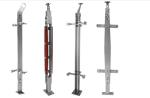 Round / Square Stainless Steel Handrail Posts Satin Finished For 8mm Glass