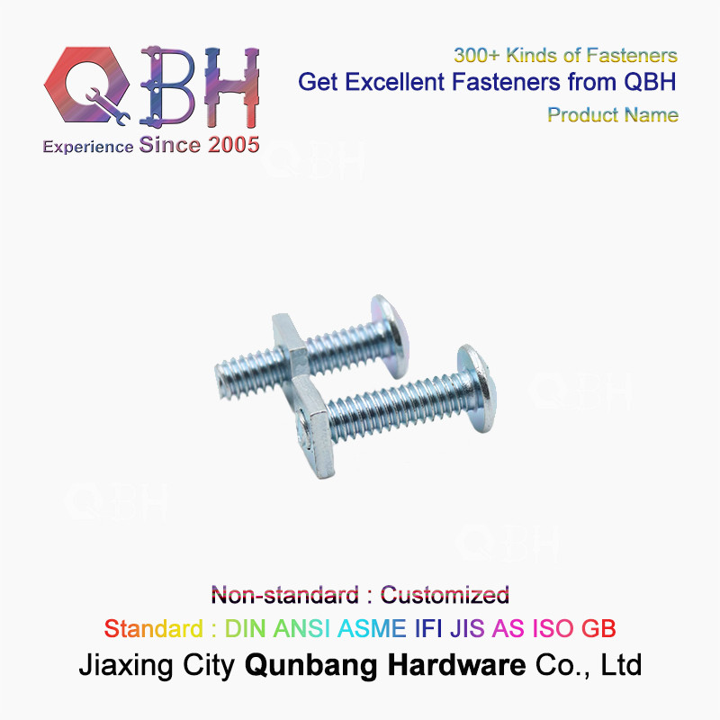 Carbon steel galvanized Anglo - American half - round head square neck bolts 1/4
