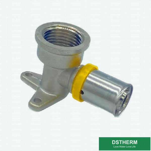 Pex Aluminum Pex Pipe Brass Fittings Wall Plated Female Threaded Elbow Gas Press