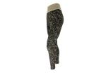 Jacquard Lace Look Womens Fleece Lined Leggings High Waist Brushed Leggings