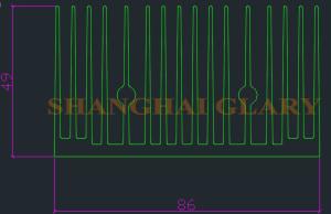China GLR-CHS-004 86mm aluminum heat sink profiles factory