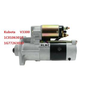 China V3300 Kubota Engine Starter Motor 1C01063015 1G77263010 12V 9T 3.0KW factory