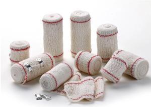 China Disposable Hemostasis Medical Bandage Red Line Elastic Crepe Bandage factory