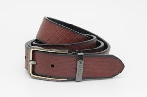 China 3.5cm Width Gents Leather Belt With Zinc Alloy Buckle Light Brown Color factory