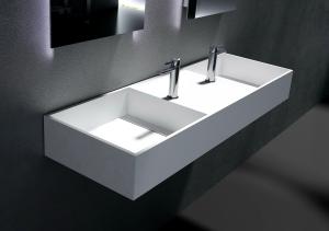 China Chemical Resistance Wall Hung Basin Rectangular Wall Mount Sink factory