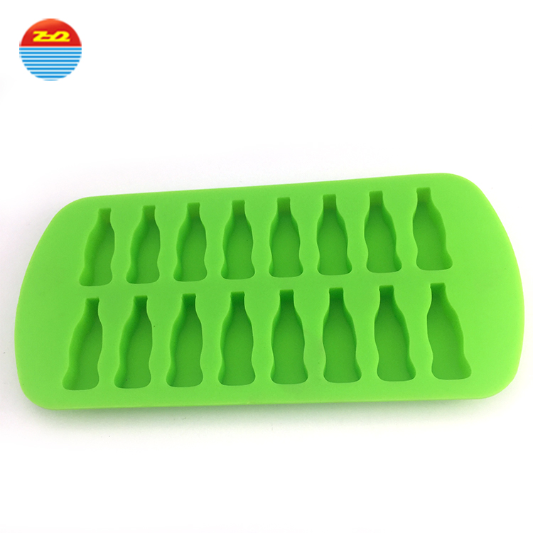 Large personalized Cola Coke bottle shape custom silicone ice cube tray mold