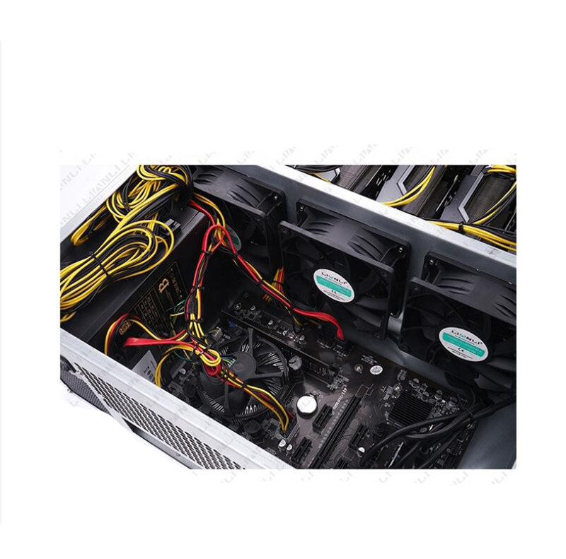 4U Rackmount 6 Gpu Mining Rack Silent Psu 2500w 8 Card Slots