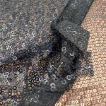 100% Cotton Mesh Knitted Encrypted Sequin Fabric 75Dx75D 3mm Bead