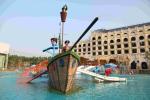 Corsair Aqua Play Water Park Equipment / Large Holiday Resort Fiberglass Pirate