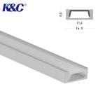 PMMA Cover LED Strip Aluminium Profile Slim Flat Mounted Sandblasting