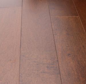 China flat Chinese Maple Engineered Wood Flooring,Toffee color stain to Canada factory