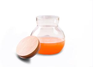 China 550ml Glass Food Storage Jars High Borosilicate Glass Unique Shape factory