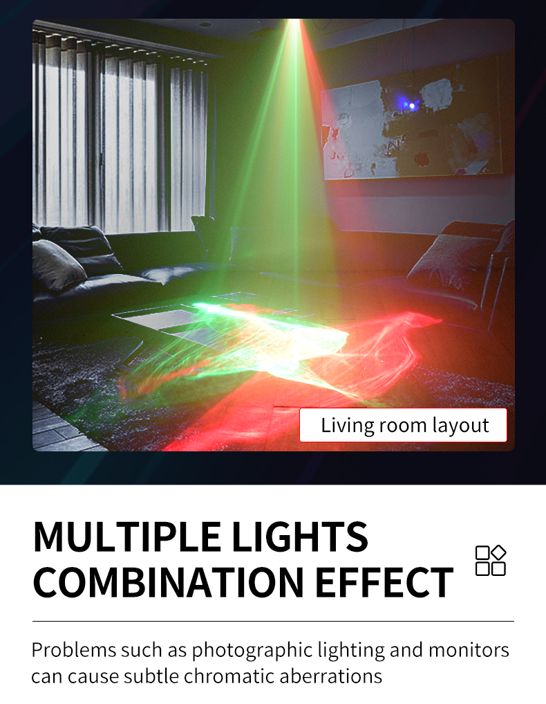 LED Sound Activated Laser Light RGB Flash Strobe Projector Dream Aurora DJ Disco Stage Party Lights for Christmas Dance