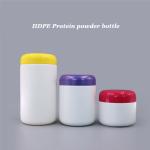 250ml 300ml 500ml 600ml Empty HDPE Wide Mouth Protein Powder Container Bottle