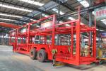 Double Deck 2 Axles Car Transport Semi Trailer For Vehicle Carrier Truck